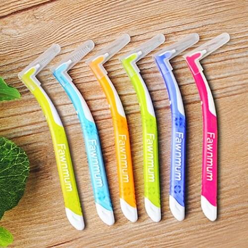 Orthodontic Interdental Brush Tooth Individually Packed Toothpick Oral Care Tool Gum Interdental Brush Cleaning 5pcs/bag L Style