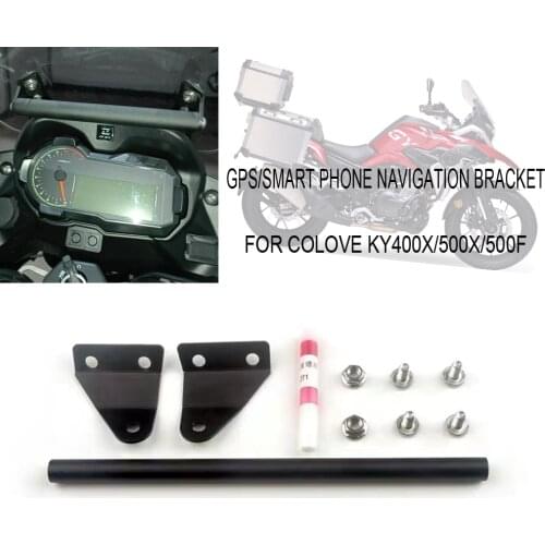 Motorcycle Phone GPS Navigation Plate Bracket 12mm Front Phone Stand Holder For Colove KY400X/500X/500F