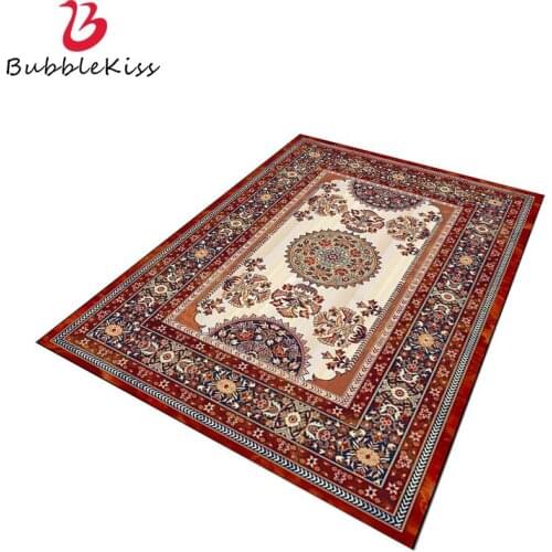 Bubble Kiss Ethnic Style Carpet Red Printing Home Decor Rug Modern Living Room Large Carpets Floor Mat Bedroom Soft Area Rugs