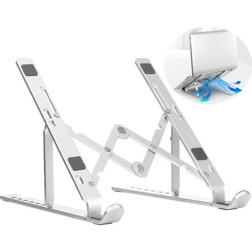 7-level Laptop Stand Adjustable notebook stand for MacBook Aluminum Alloy Portable Foldable Laptop Holder For Macbook Pro Air