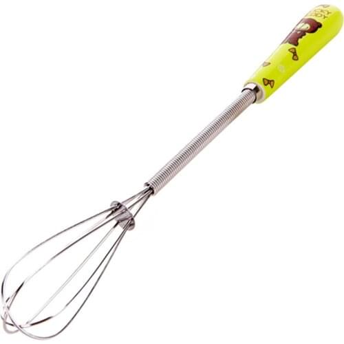 Manual Egg Beater Mixer Handle Whisk Stainless Steel Milk Cream Frother Flour Stirrer Rotary Egg Agitator Baking Tools Cook