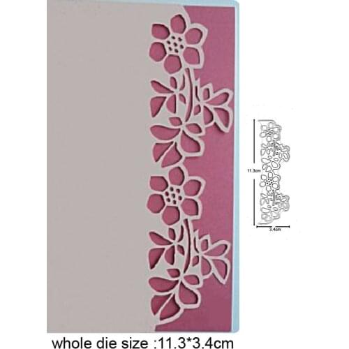 Christmas flower border Metal Cutting Dies For Stamps Scrapbooking Stencils DIY Paper Album Cards Decor Embossing 2020 New