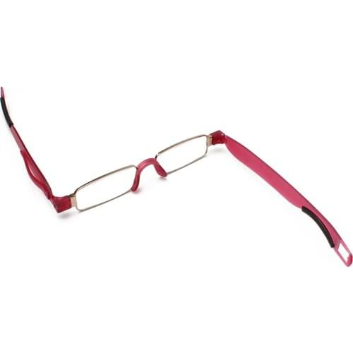Small Shape Square Rim Folding Reading Glasses With Pouch