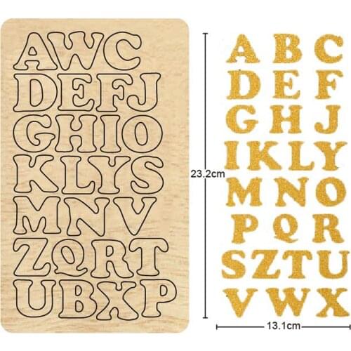 A-Z 26PCS Alphabet letters Wood die cut 2020 new craft scrapbooking cutting dies Suitable for common die cutting machines