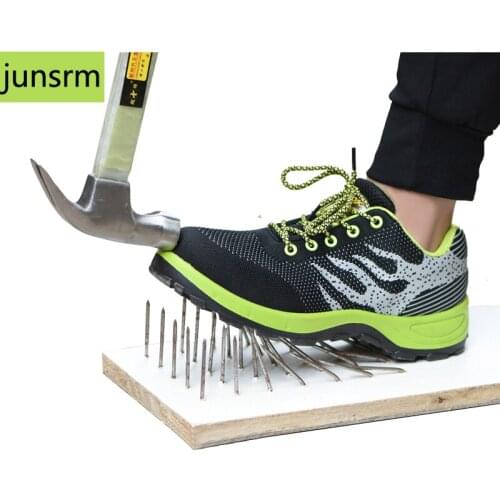 Safety shoes summer PU solid soles breathable shoes steel head anti-smashing anti-piercing work shoes