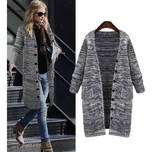 Plus size m-5xl (bust 126cm)Large size womens spring new coat fat MM sweater long style cardigan 110KG ladies clothing