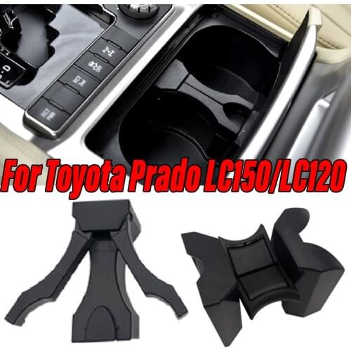 1Pc Car Center Console Water Cup Holder Drink Stand Insert Divider Bottle Board For Toyota Prado LC150 2010-2020 /LC120/LC200