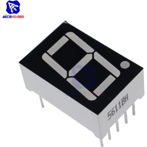 10PCS/Lot 0.56 Inch 7 Segment 1 Bit Digital LED Display Red Common Anode LED Digital Tube Red for Home Appliance Car Accessories