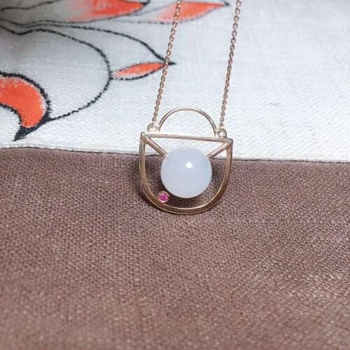 18k gold and Tian Baiyu clavicle chainh53