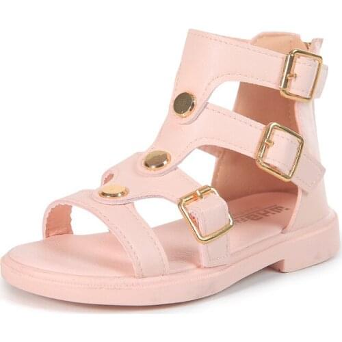 2020 new summer girls shoes roman sandals girls princess bandage in the big kids high