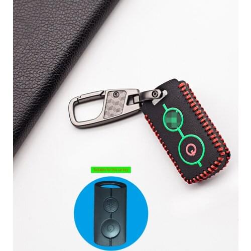 2020 High Quality Luminous leather key chain cover case for YAMAHA aerox 155 NVX155 MVX 55 XMAX300 Nvx QBIX JAUNS 2 buttons