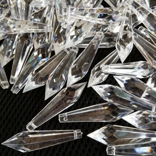 2 Size acrylic Crystal beads bicone, Large acrylic beads, Acrylic chandelier beads, Acrylic clear beads