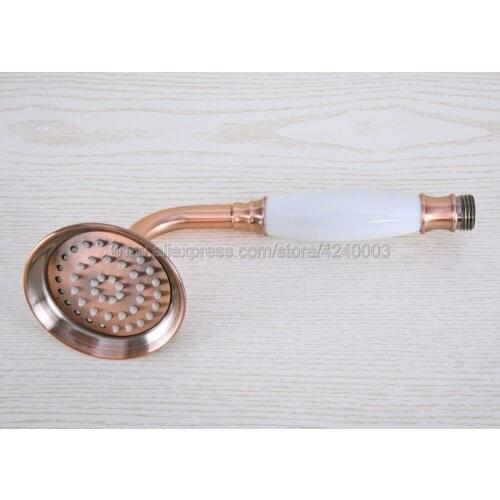 Antique Red Copper Telephone Ceramics Bathroom Hand Held Shower Head Khh020