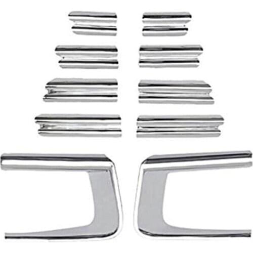 Car Front Bar Decorative Strip Front Fog Lamp Eyebrow Trim for Toyota Alpha Vellfire 30 Series