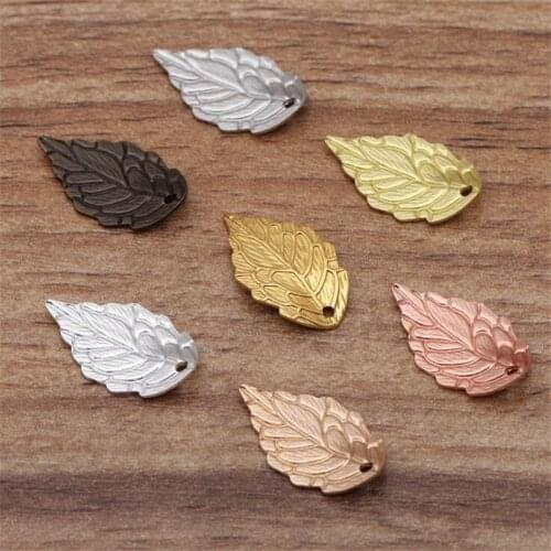 SIXTY TOWFISH 30 Pieces 10*18mm DIY Jewelry Accessories Handmade Materials Charms Brass Flower Filigree Flower Slice