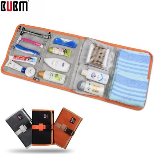 BUBM digital receiving bag Portable Travel Organizer toiletries bag electronic accessories 2 size S L black gray golden