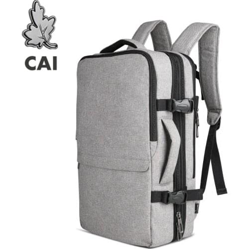 CAI Travel Men Backpack High Quality Capacity Side-Open Mini Suitcase Women Laptop Bags Water Proof Minimalism Business Style