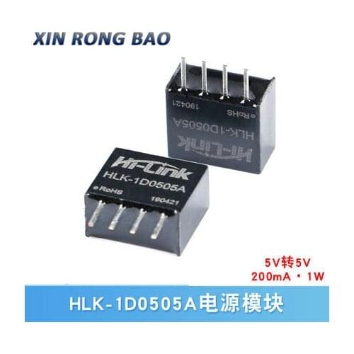 DC-DC Isolated Non-regulated DC DC Power Supply Module 5V 12V 24V to 5V 1W DC to DC SIP HLK-1D1205 1D2405 1D1212 1D0505 1D0505A