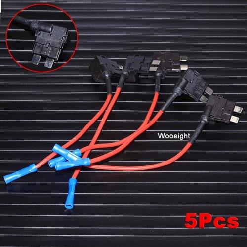 Wooeight 5Pcs Fuse Holder Add-a-circuit TAP Adapter Standard ATT Fuse APS ATT Add-A-Circuit Electronic Device Micro Blade 12V
