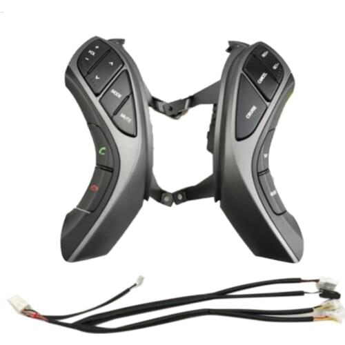 Cruise Control Music Steering Wheel Buttons for Hyundai Elantra 2012-2015 AT 2012-2014 MT I30 MT Switch-12 Pins-Low