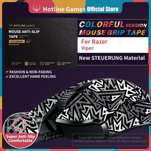 Hotline Games Mouse Grip Tape for Razer Viper, Viper 8Khz,Viper Ultimate Gaming Mouse Anti-slip Tape [Color-Ice Peak]
