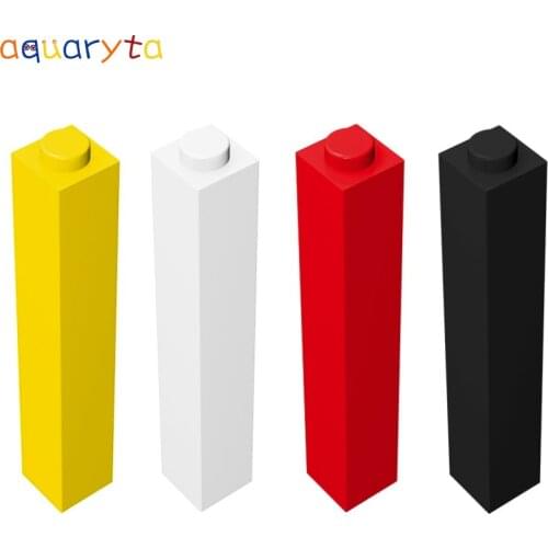 Aquaryta 20pcs Brick 1x1x5 Heightening Brick Building Block MOC Parts Compatible with 2453 DIY Education Creative Toy for Teens