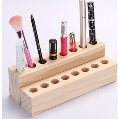 Mordoa Creative Wood Solid Wood Cosmetics Lipstick Rack Lipstick Lip Gloss Perfume Mascara Finishing Jewelry Display Stand
