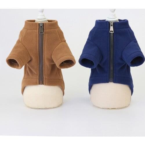 Pet Clothes for Dog Puppy Coat Winter Sweatshirt Warm Sweater Dog Outfits Dog Jacket Pet Chihuahua Pocket Zipper Clothes