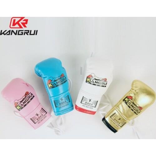 Wholesale mini Boxing gloves punching sandbag Muay thai kicking MMA glove Taekwondo targets key ring kids gloves Ornaments