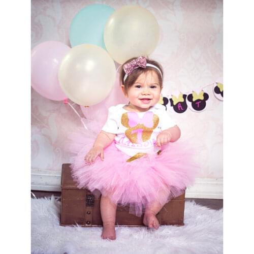 Personalize girl Mouse princess first birthday infant bodysuit onepiece Tutu Dress romper Outfit Set baby shower party favors