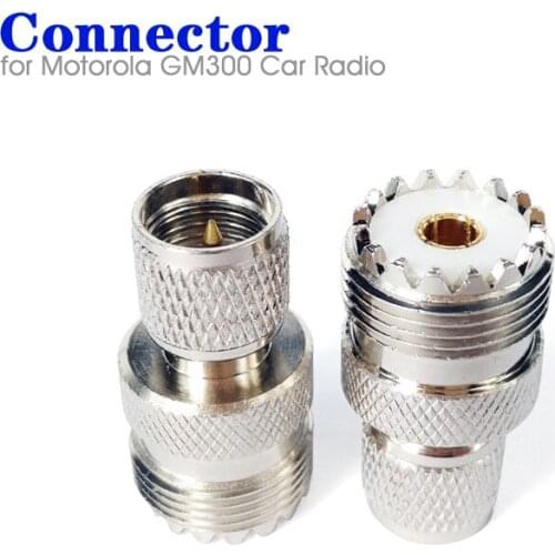 PL259 SO239 SL16 Female to UHF Male RF Coxial Connector Adapter for Motorola GM300 SM120 SM50 GM338 Car Radio Antenna