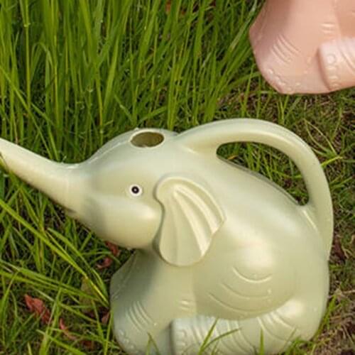 Watering Can Portable Elephant Shape Plastic Kettle Watering Pot for Flowers Plant 3Colors