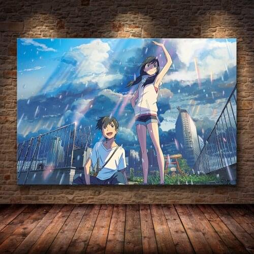 Weathering with you Japan Anime manga wall HD Canvas Poster Home Decor Gifts Animation tenki no Ko