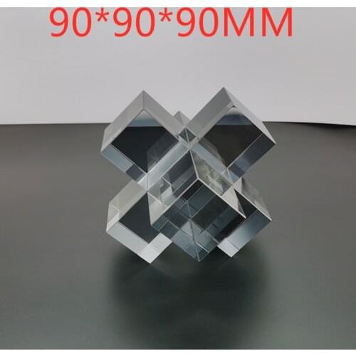 90*90*90mm Simple modern home furnishing black cross marble block decoration model room living room study soft decoration