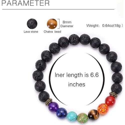 Various natural round stone mixed beads & slice bead colorful seven chakra yoga energy beaded bracelet for men woman jewelry