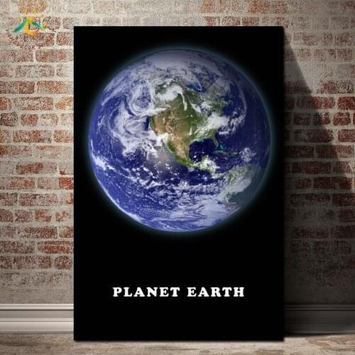 Blue PLANET EARTH Modern Canvas Art Prints Poster Wall Painting Scroll Painting Artwork Wall Art Pictures Home Decoration