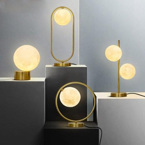 Nordic table lamp post modern simple net red lamp warm decoration glass bedroom nightstand lamp