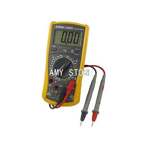 AC DC Voltmeter Ammeter Ohmmeter Digital Multimeter Yellow Black