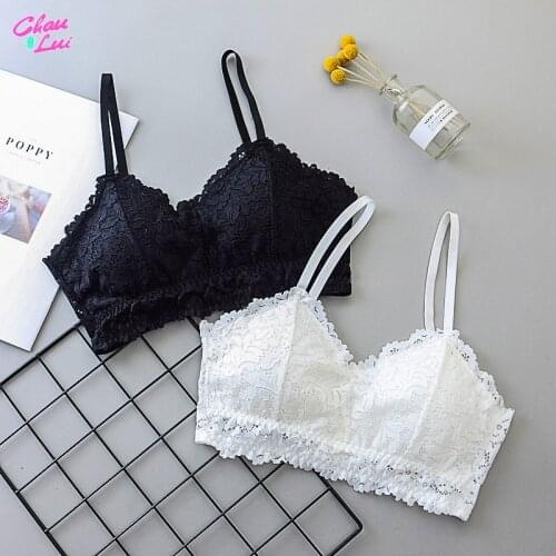 Sexy Lace Bra for women Push Up Wireless Floral Hollow Bralette Seamless Tube Top Lingerie Full Cup Underwear 2020 New Arrivals