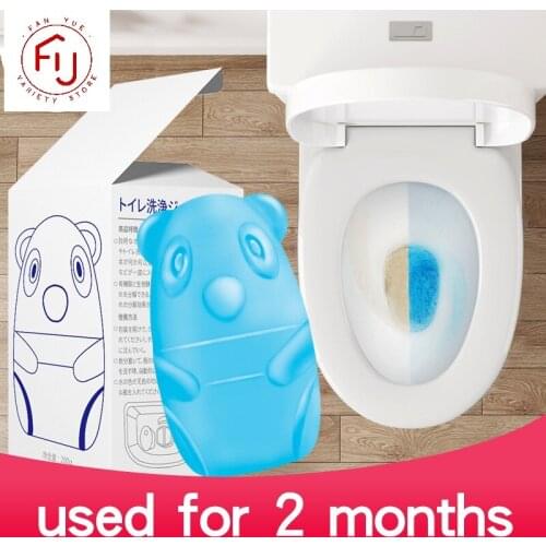1Pc Toilet Cleaner Magic Automatic Flush Toilet Cleaner Helper Blue Bubble Cleaning Deodorizes For Bathroom 60 Days Use