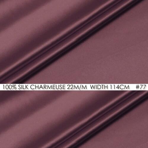 100% SILK CHARMEUSE SATIN 114cm width 22mommes Heavy Silk Satin Fabric Wedding Dress Material Luxury Silk Fabrics Snow #77