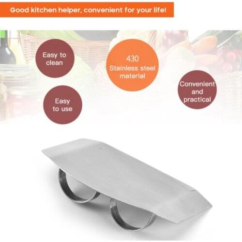 2021 New Kitchen Tool Vegetable Cutting Hand Guard 304 Stainless Steel Multi-Purpose Two-Finger Cut-Proof Hand Finger Guard