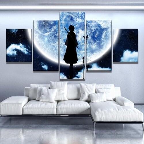 5 Piece HD Print Large Bleach Moon Anime Poster Cuadros Decoracion Paintings on Canvas Wall Art for Home Decorations Wall Decor