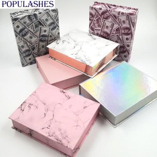 2 Pairs Eyelash Case Packaging Eyeliner Pen Box Tweezers Package Mink Lashes Gift Box and Lining Tweezers Makeup Accessories