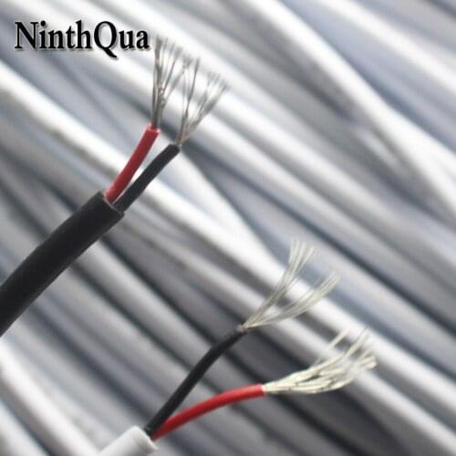 50metre 22AWG Red+ Black 2Core Silicone Wire with OD3.3mm PET jacket for DIY Repair USB Audio Charging Connector for Phone