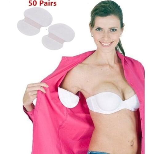 50PCS/25Paris Disposable Absorbing Underarm Sweat Guard Pads Deodorant Armpit Sheet Dress Clothing Shield Sweat Pads Drop Ship
