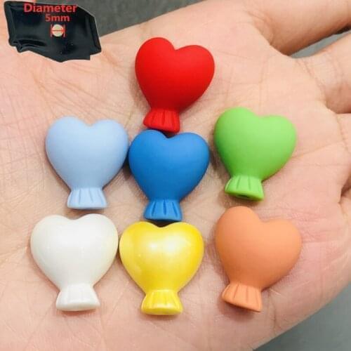 7PCS Resin Cute Cartoon Fridge Magnetic Sticker Kawaii Colourful Heart Refrigerator Magnet Office Supplies Blackboard Sticker
