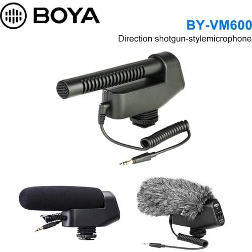 BOYA BY-VM600 Cardioid Directional Condenser Microphone Mic for Canon Sony Nikon Pentax DLSR Camera