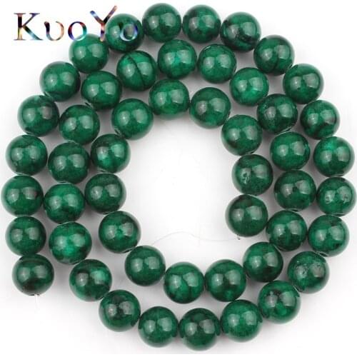 New Malachite Green Jades Stone Beads Natural Round Loose Bead For Making Jewelry DIY Bracelet Accessories 15'Strand 4/6/8/12mm