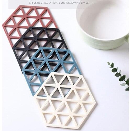 Household PVC Kitchen Placemat Dining Table Mat Coaster Cup Non-slip Placemat Mats Pads Coaster Anti-hot Heat-insulating